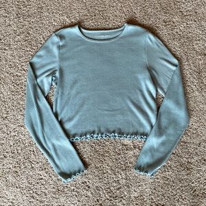 American Eagle Cropped Long-Sleeve